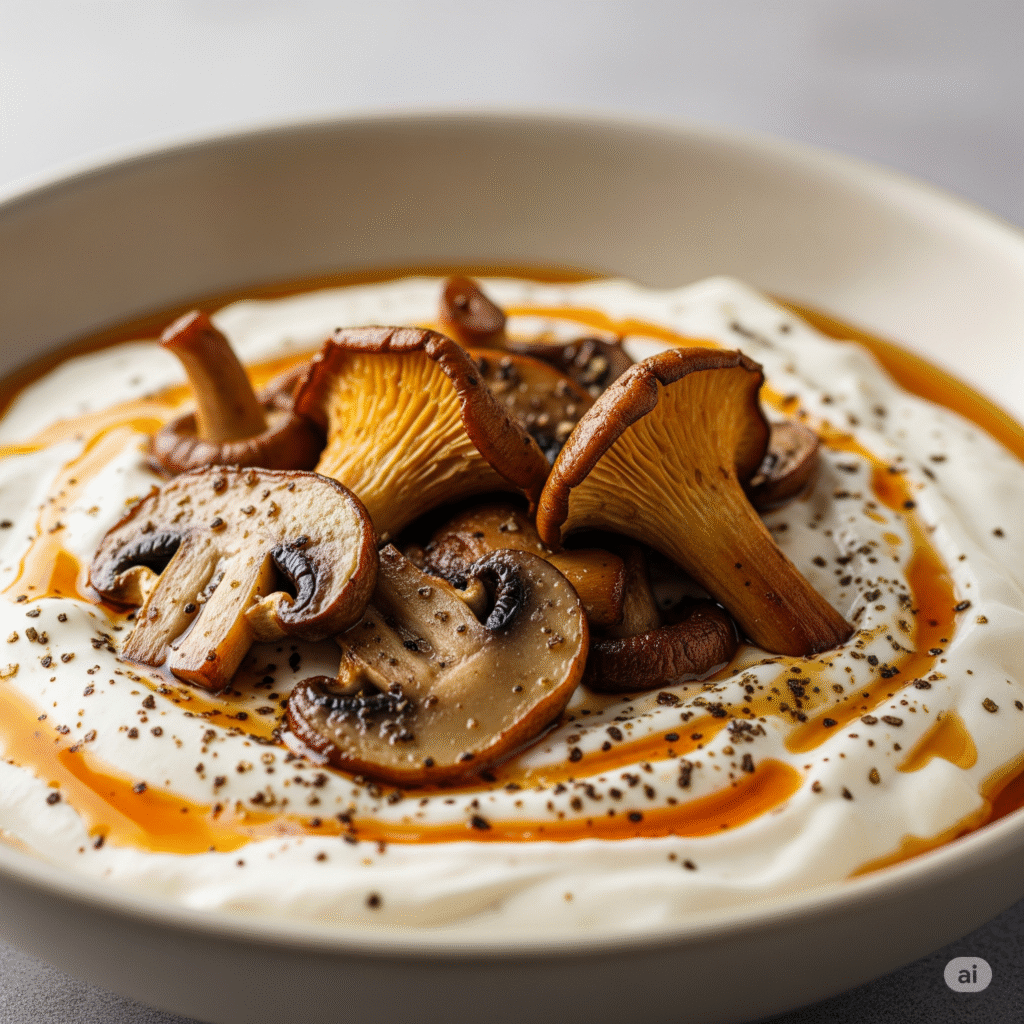 crema fermentada con hongos