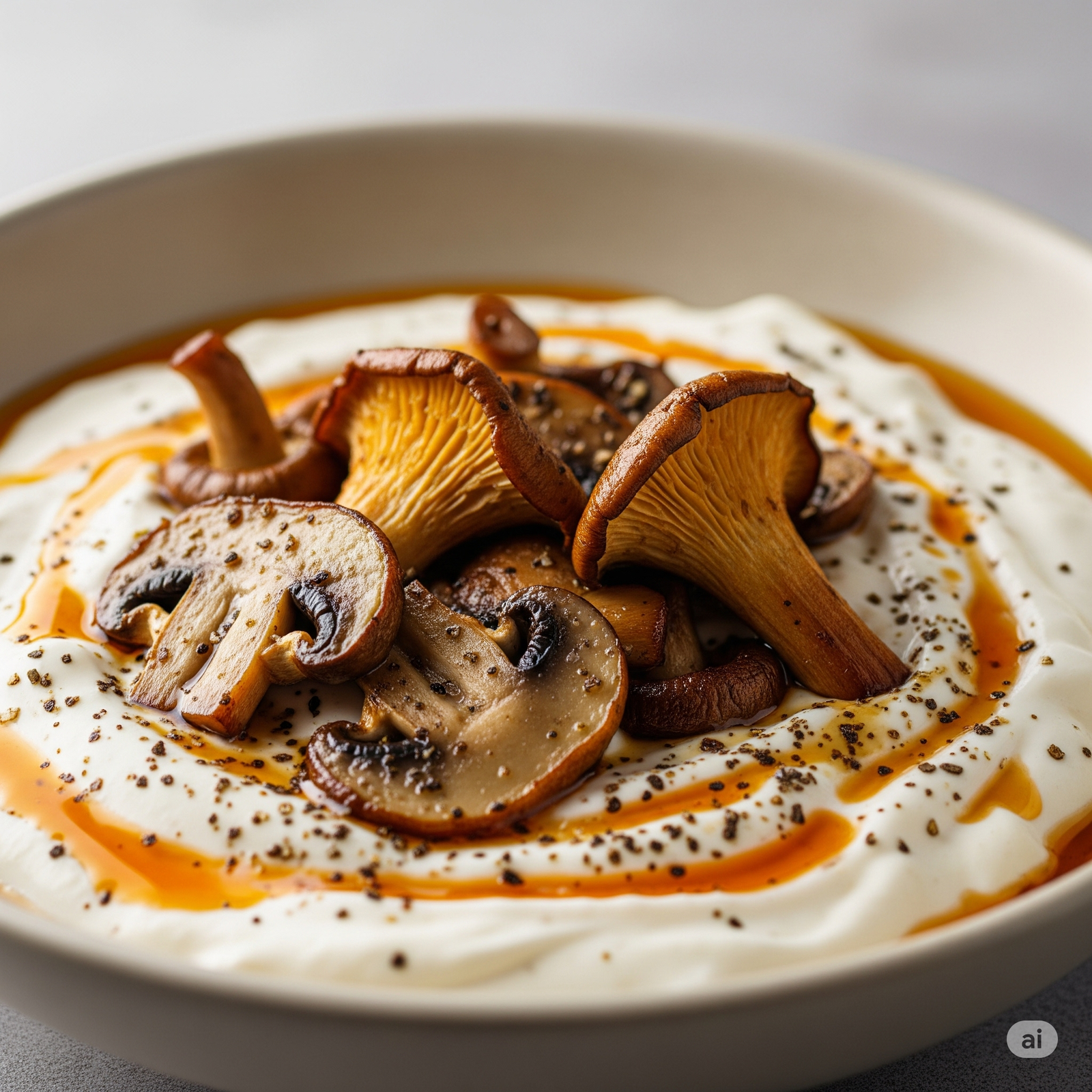 crema fermentada con hongos