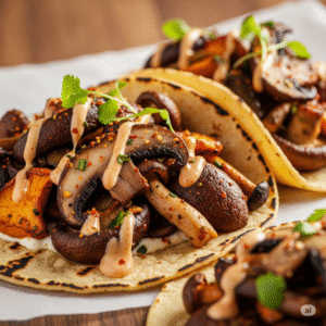 tacos de champiñones: