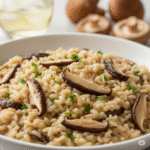 risotto con shitake u hongos o setas