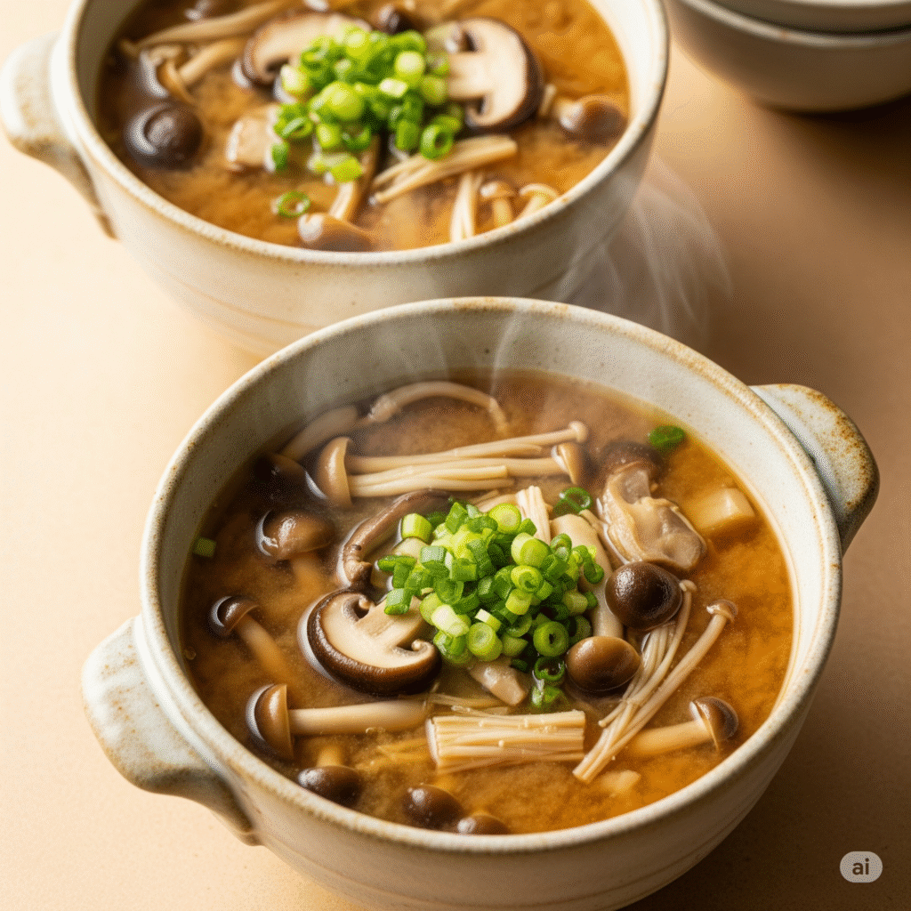 sopa miso de setas