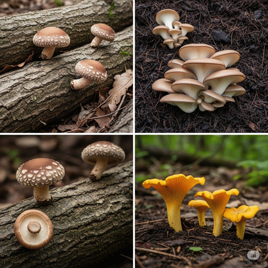shitake , oyster
